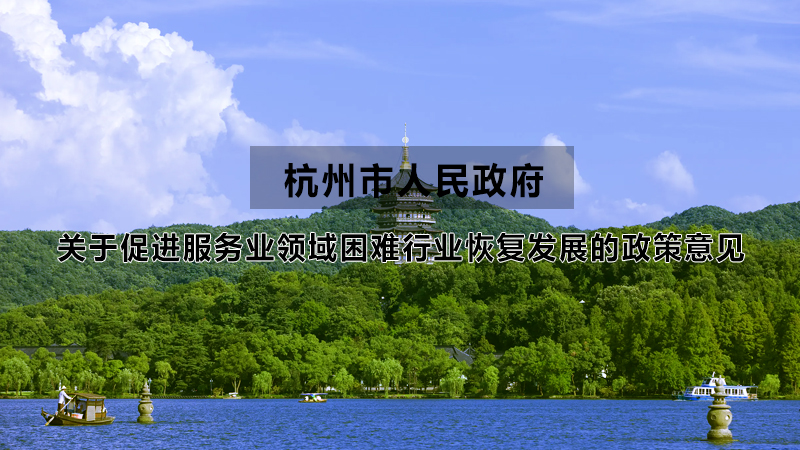 杭州市推出促進(jìn)服務(wù)業(yè)領(lǐng)域困難行業(yè)恢復(fù)發(fā)展40條政策