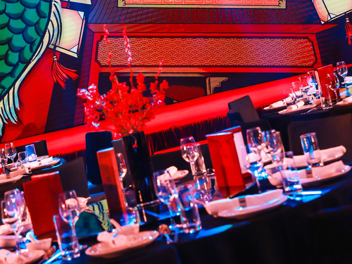 年會(huì)晚宴現(xiàn)場(chǎng)布置